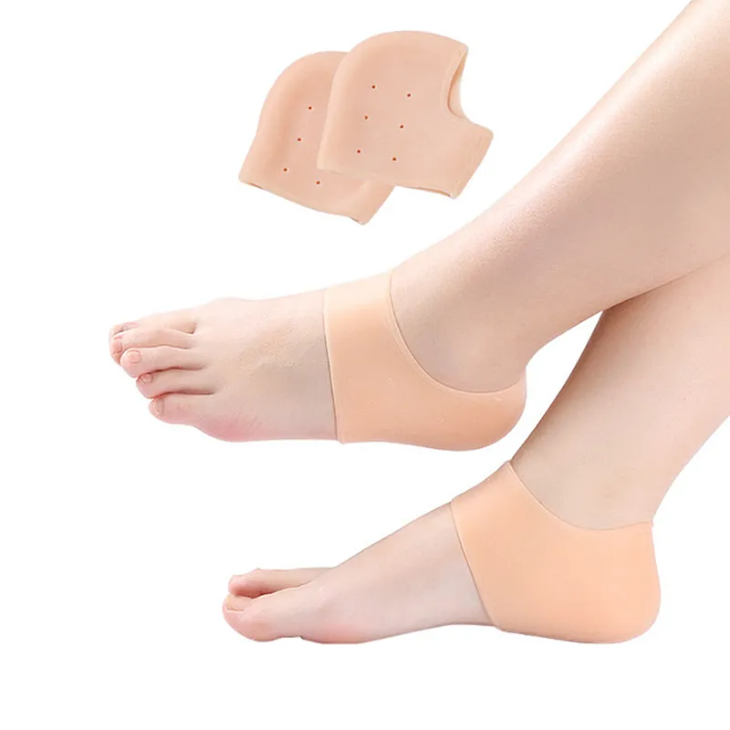 Herramienta de silicona para el cuidado de los pies, Gel hidratante, calcetines para el talón, Protector para el cuidado de la piel agrietada, pedicura, monitores de salud, masajeador