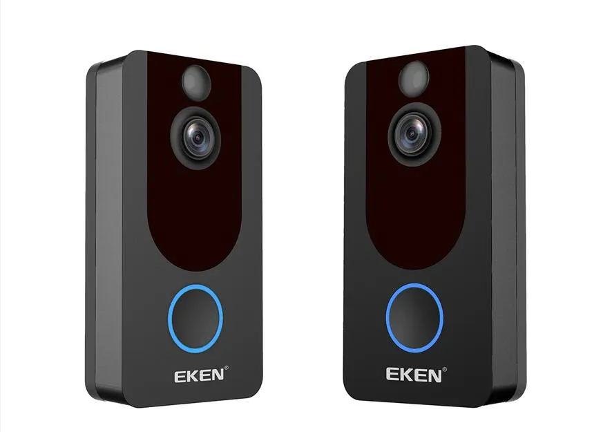 Eken V7 HD 1080P 스마트 홈 비디오 초인종 카메라 무선 WiFi 실시간 전화 구름 스토리지 야간 투시경 PIR 모션 감지