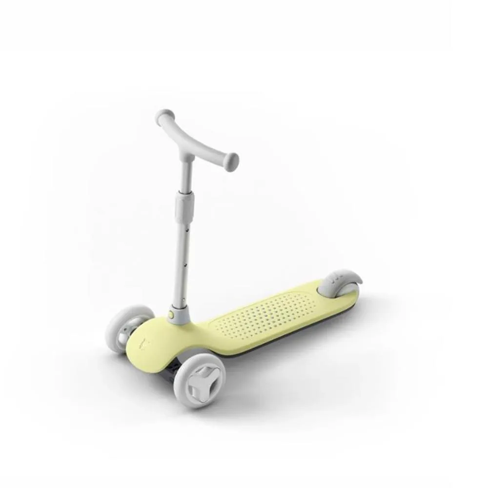 Mitu Kids Scooter a 3 ruote Protezione di sicurezza multipla Sistema di sterzo a gravità a doppia molla per bambini da 3 a 6 anni - Giallo