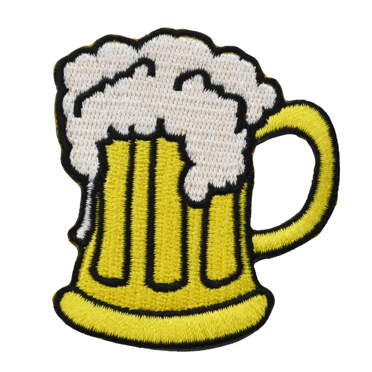 Patch brodé de bière en gros, à repasser sur les vêtements, appliqué pour bricolage, chemise, veste, gilet, livraison gratuite