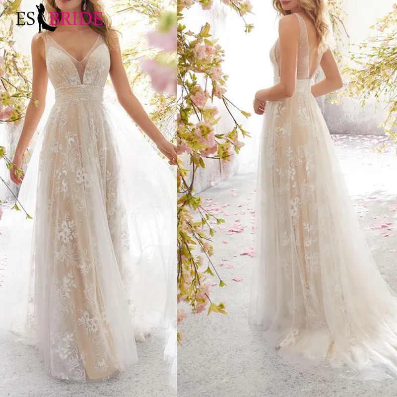 Formal Evening Dresses Long 2019 Fashion Simple Plus Size Wedding Guest Gown Elegant Lace Appliques Abito Da Cerimonia ES2649
