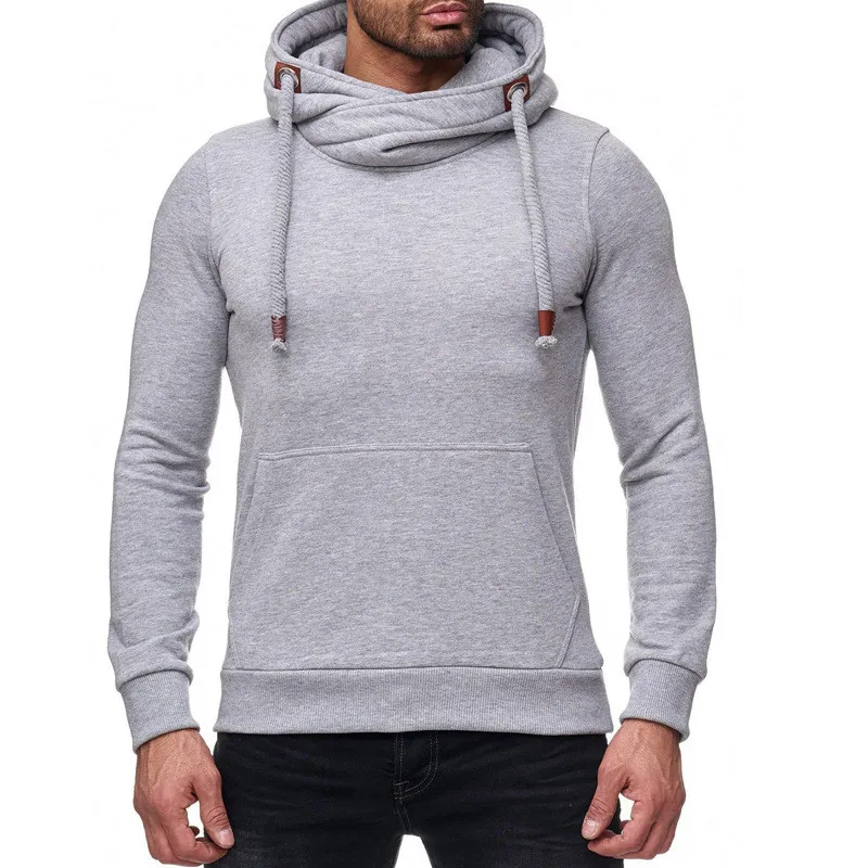 Paneles De Cuello Alto Para Hombre Moda Hoodies Suéter Los Hombres De Manga Larga Ropa Sólido Mens Del Del Color Sudaderas Casual De 33,47 € | DHgate