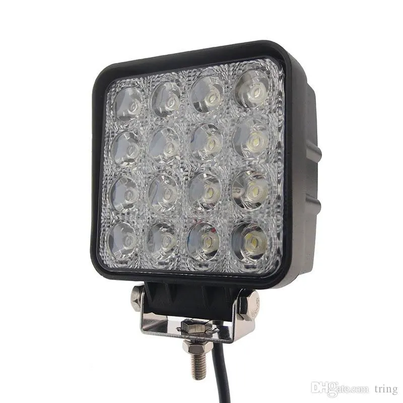 4X 6-Inch 48W LED Work Lights – Flood Beam Spotlights For SUV, Truck, Jeep, Offroad (12V/24V)