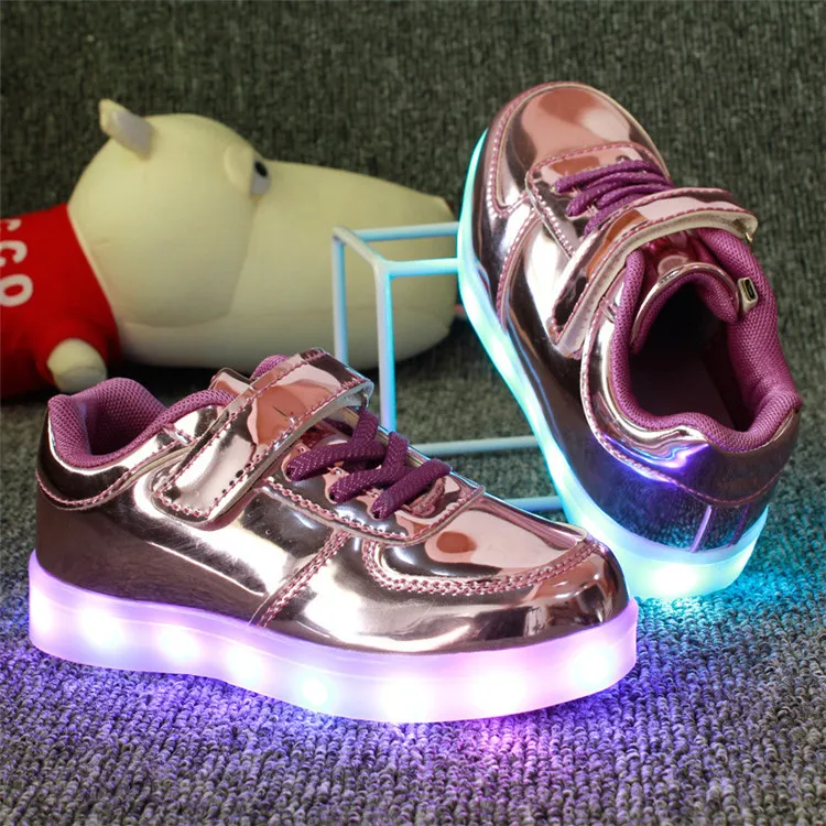 PiDaGlobal Kids Trainers Jongens Loopschoenen Meisjes Atletische Sneakers Glow-in-Dark Sportschoenen Ademend Tennisschoenen Lichtgewicht School Wandelschoenen, Zwart/Blauw, 35.5 EU