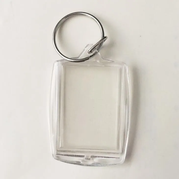 Clear Acrylic Plastic Blank Keyrings Insert Passport Photo Frame Keychain Picture Frame Keyrings Party Gift LX2329 From 0 16 DHgate