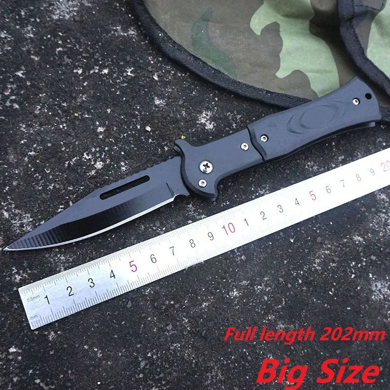 Jaktöverlevnad vikkniv Rostfritt stålblad Taktisk Fickkniv Vandring Camping EDC Knives Outdoor Multi Tool