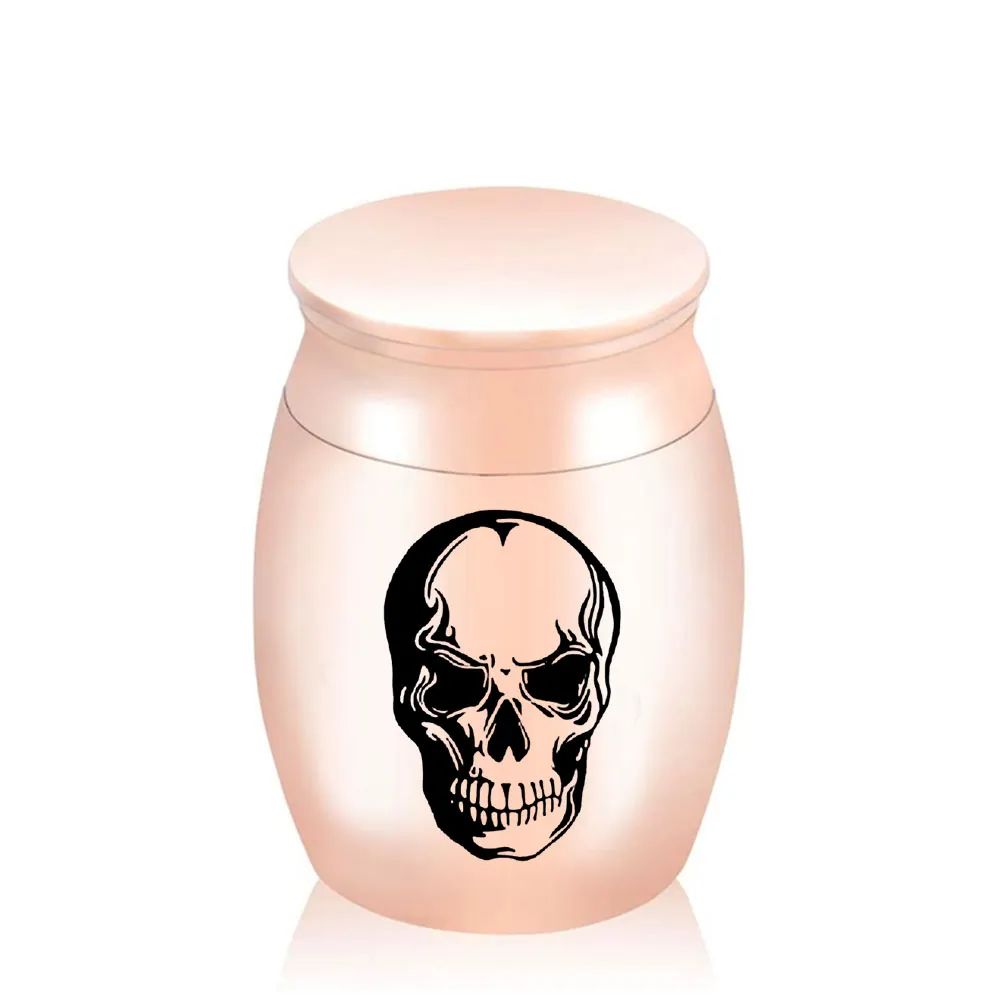 Czaszka Mini Urns Ashes Pogrzeb Kremacja Urn Casket Container Małe pomniki odkształcenia 30 x 40 mm