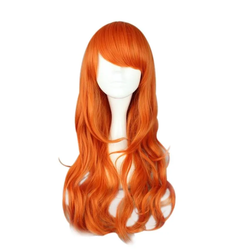 Size: adjustable wigs Select color and style Free Shipping long Wavy Synthetic Cosplay Wig 100% High Temperature Fiber WIG