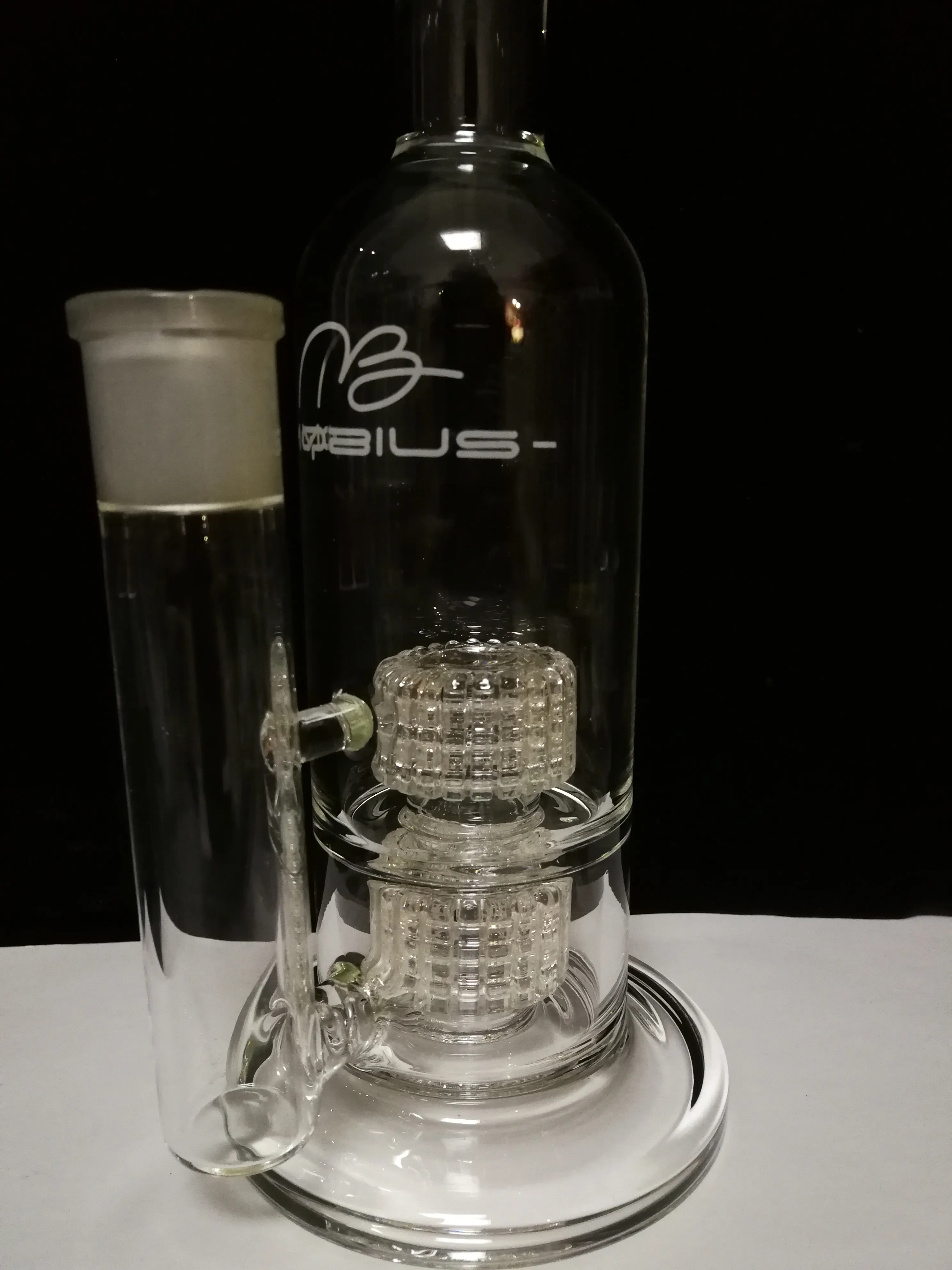 Mobius thick glass bong In-cycler hookahs Matrix perc Leisure Swiss Pillar Can Glass water pipe fab eggs dab oil rigs hookahs free shipping