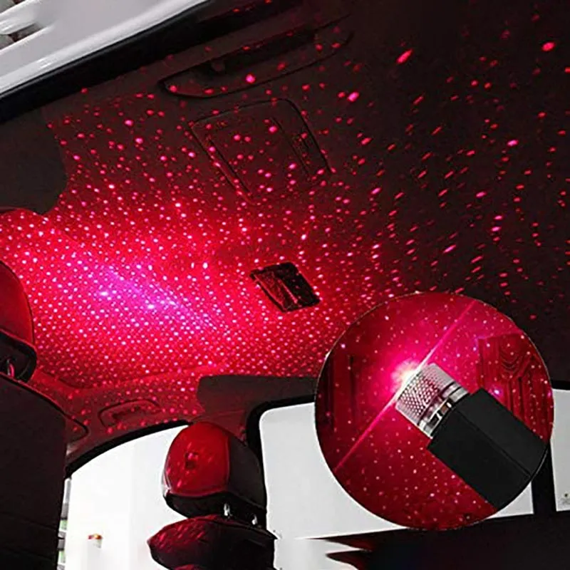 Mini LED voiture toit étoile veilleuses projecteur lumière intérieur  ambiant nuit étoilé ciel USB LED lumières décoratives