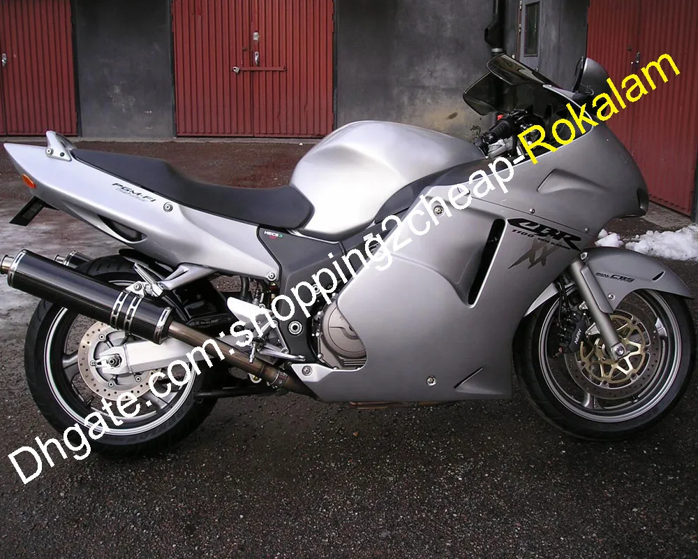 För Honda Fairing Parts CBR1100XX CBR 1100 XX CBRXX 1996-2007 Silver Bodywork Aftermarket Kit Motorcykel (formsprutning)