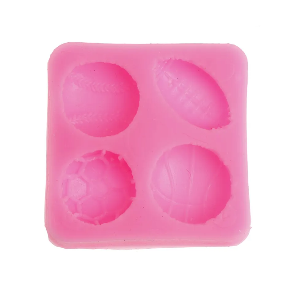 Stampo per palline in silicone Calcio Basket Rugby Tennis Strumento per decorare torte