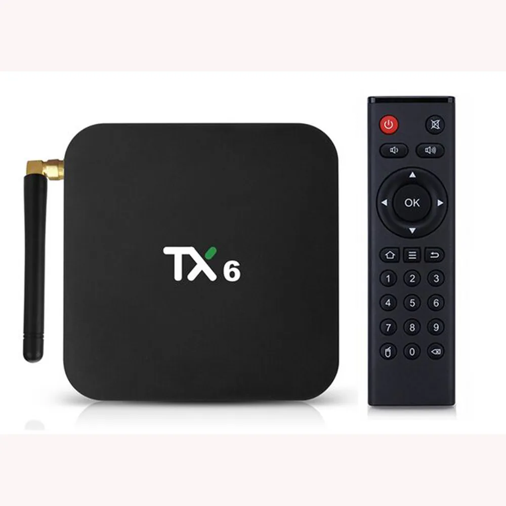 Tanix TX6 Android 9.0 TV Box Allwinner H6 4GB 32GB Rom QuadCore 2.4G 5G dupla Wifi Bluetooth4.0 Media Player pk x92 H96PRO T95Z além de mini-TX3