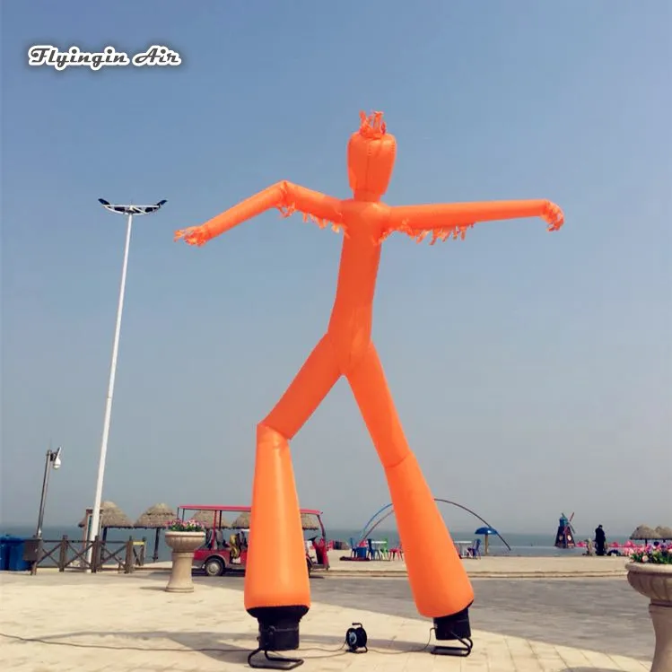 イベントショーのための2本の脚が付いている屋外広告の膨脹可能な空のダンサー6mの高さの空気バウンス管の男