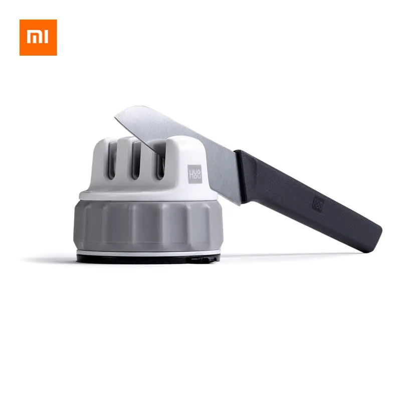 Xiaomi Mijia Huohou Mini aiguiseur de couteaux affûtage à une main Super aspiration cuisine aiguiseur ABS matériel outil pour maison intelligente