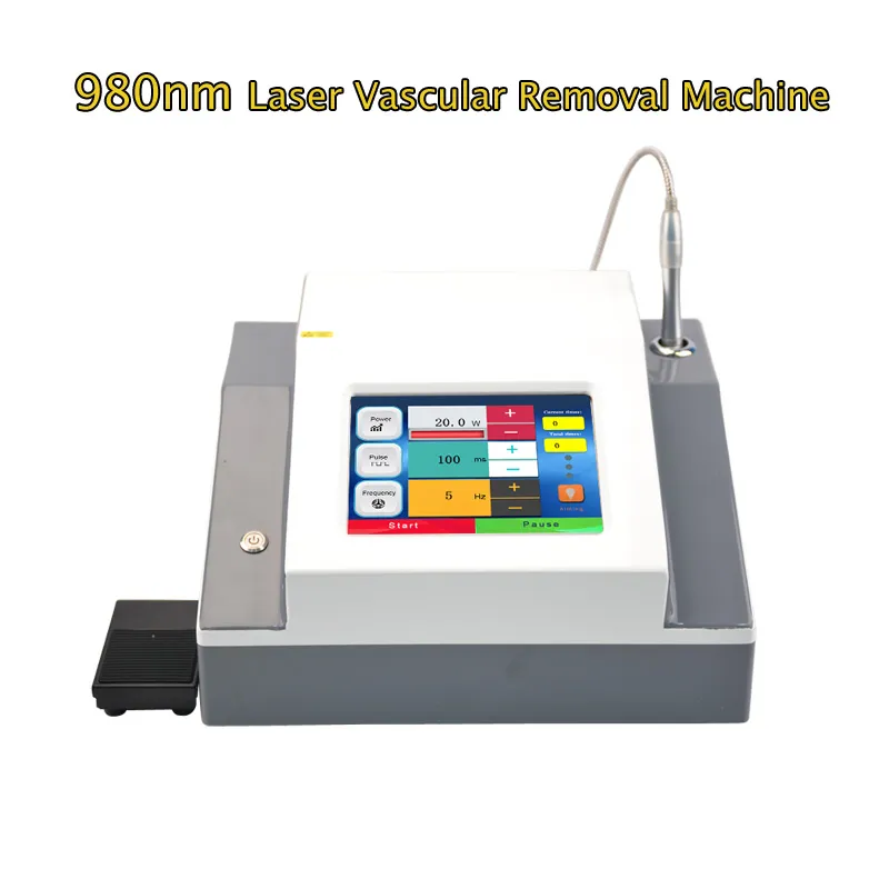 980nm Diode Laser Vasculaire Verwijdering Bloedvat Verwijdering Spider Veer Therapie Laser Machine Snelle Shippinmg