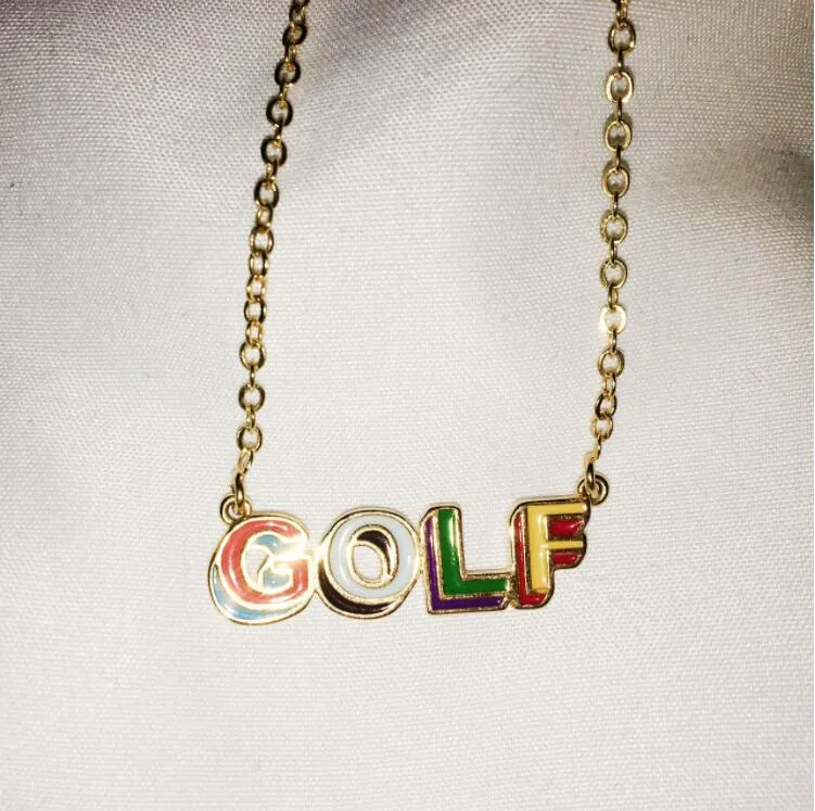 Collier de logo de golf 3d Hip Hop Fashion Skateboard Rap Fashion Personality Collier3291503