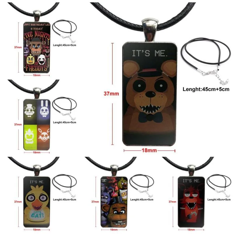 New Five Nights At Freddys Fnaf Poster For Girls Gifts Necklace Fashion  Long Chain With Rectangle Necklace Jewelry From Haydena, $53.75