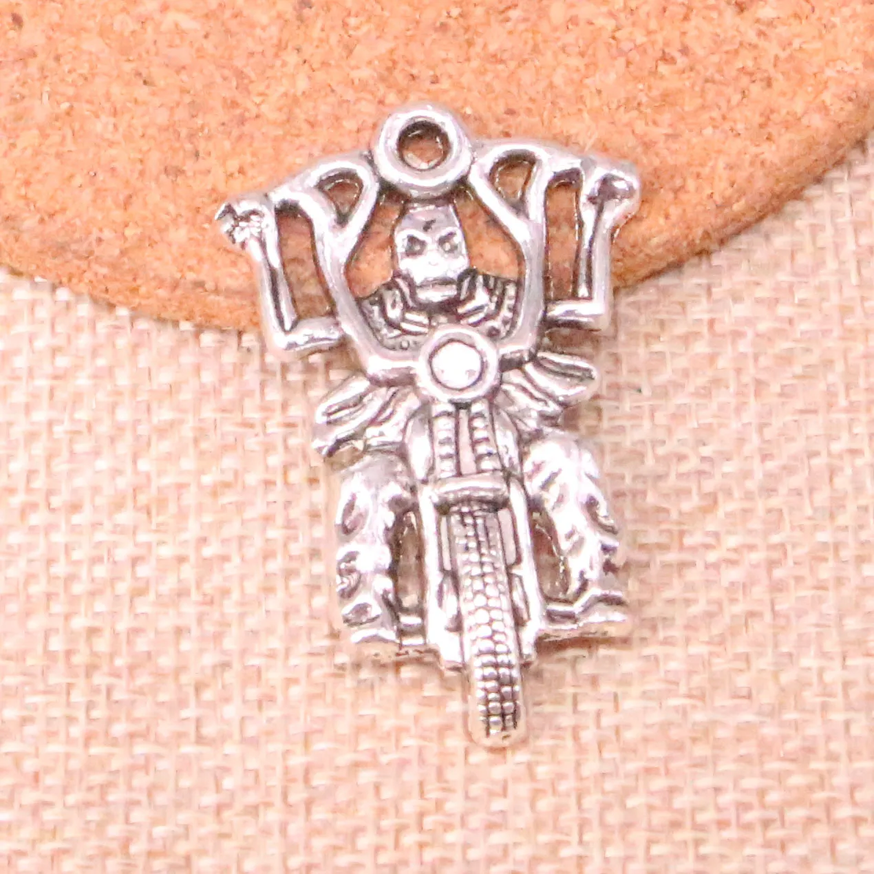 16 pièces breloques chevalier de la mort moto 44*28mm Antique fabrication pendentif ajustement, Vintage tibétain argent, bricolage bijoux faits à la main