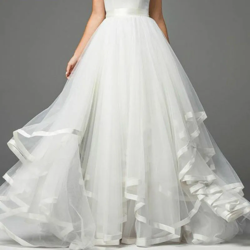 Stunning 2020 Long Empire Waist Wedding Dress with Tulle Tutu Skirt for Women - Perfect for Cocktail Parties, Proms, and Balls