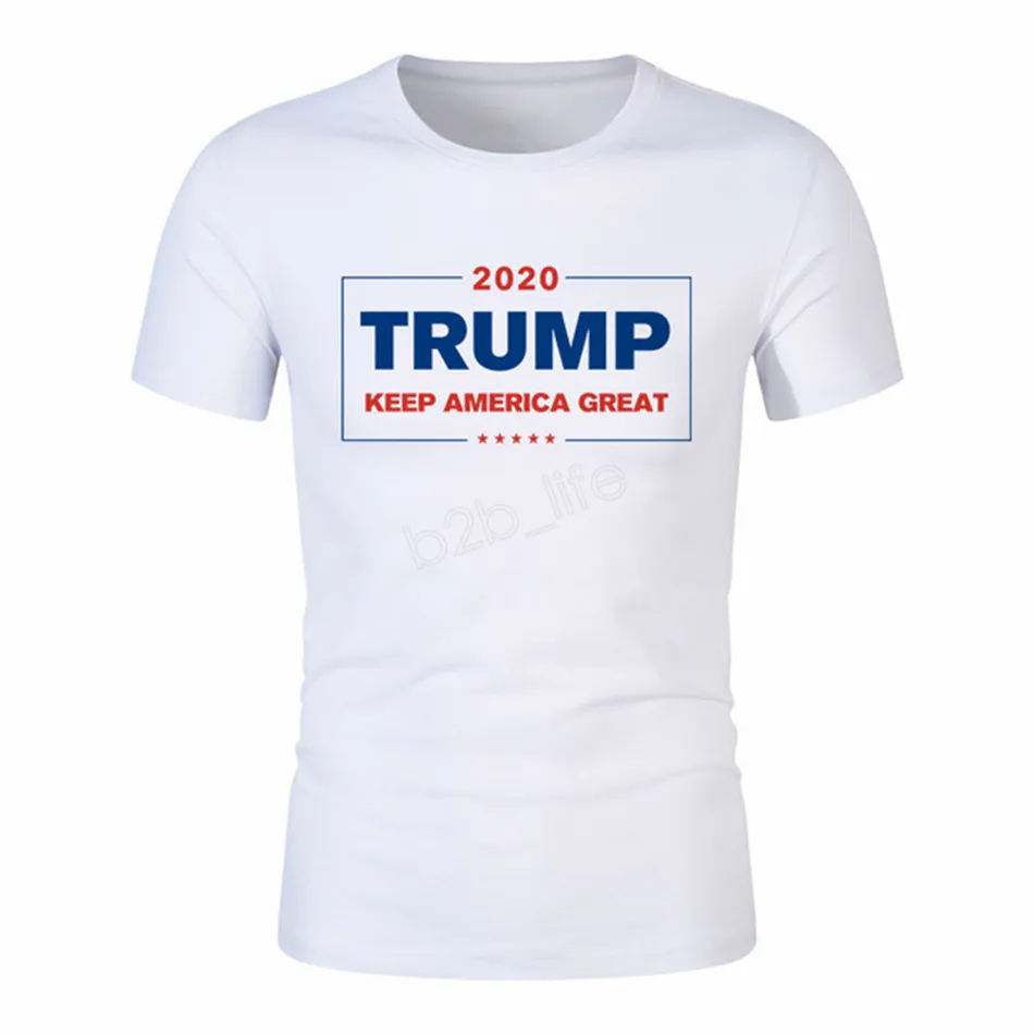 Mężczyźni Donald Trump 2020 T-shirt O-Neck Koszulka z krótkim rękawem USA Flaga Utrzymuj American Great List Tops Tee Koszula 29styles Ljja2877