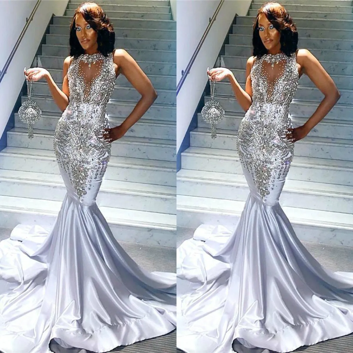 Silver and black prom hot sale dresses
