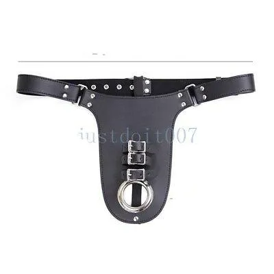 Bondage Black PU Couro Macho Macho Corrente Macar