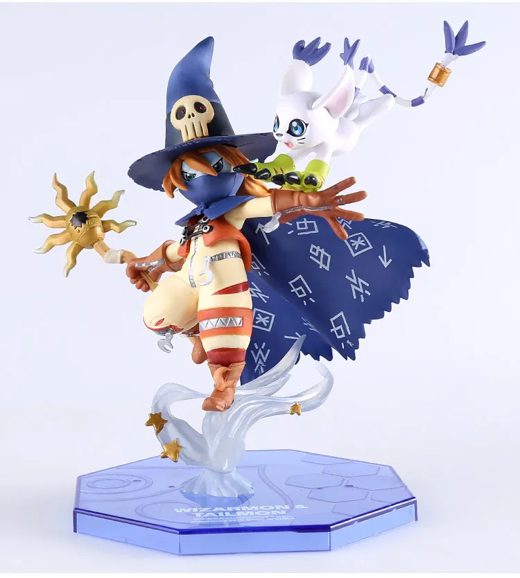 Anime Figurine Model Wizardmon / Wizarmon E Tailmon / Gatomon