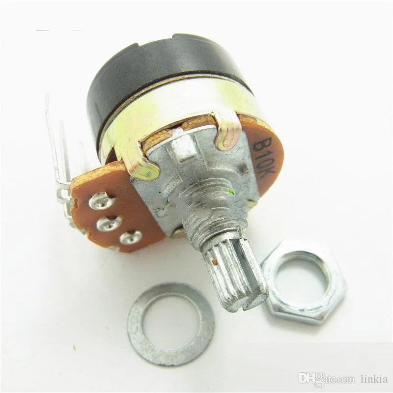 WH138 potentiomètre simple à trois broches B10K B103 avec interrupteur gradateur longueur de la poignée 15mm