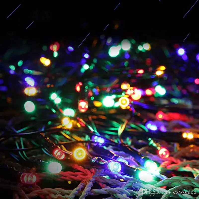 야외 태양 전지 패널 전원 7 개 색상 12 개월 22m 라이트 100 LED가 크리스마스 파티 웨딩에 대한 문자열 요정 자동 가든 방수 장식을 200led