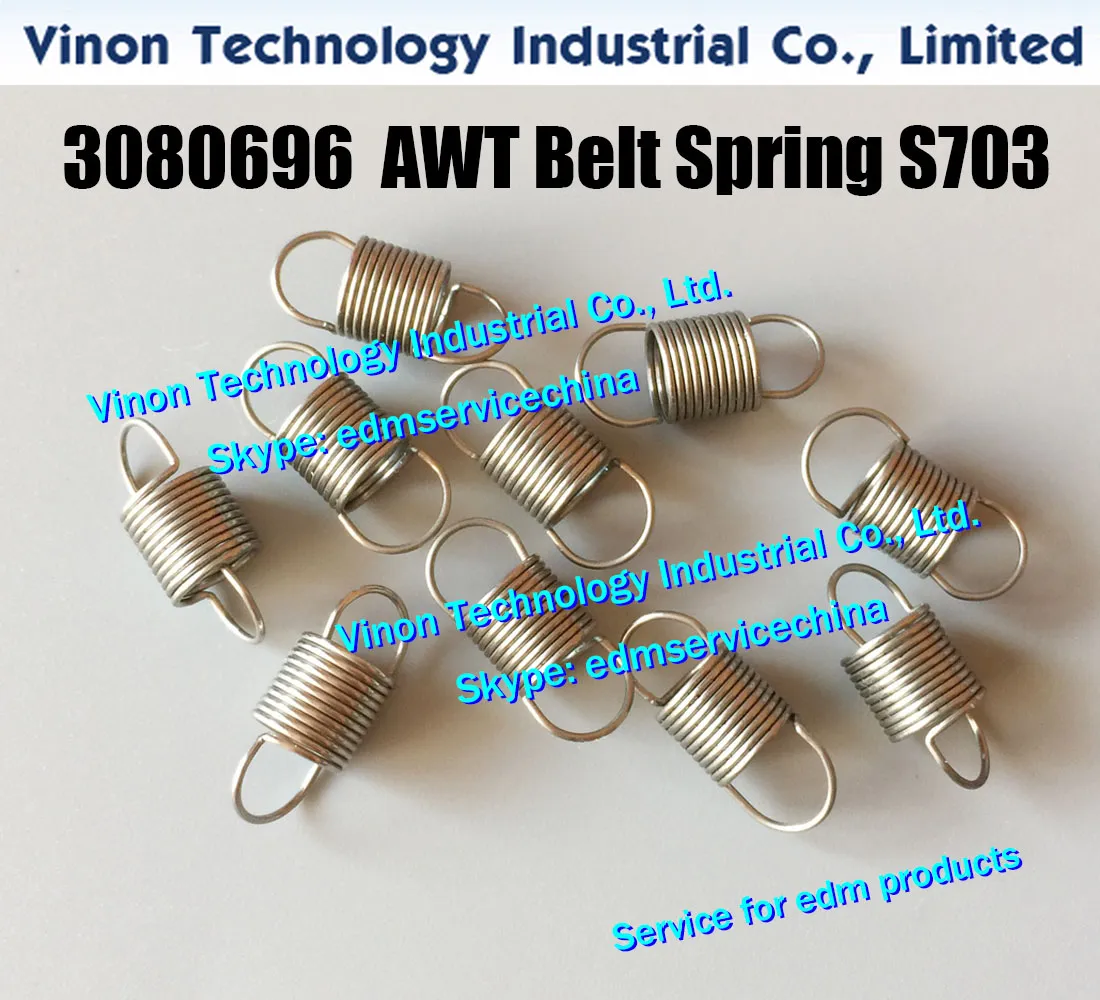 (2pcs / lot) 3080696 EDM Awt Belt Spring S703 Upper för 0200603 SODIC A.AQ.BF-serie A325, A500, A750, AQ325, AQ327, AQ535, AQ537 85-typ fjäder A