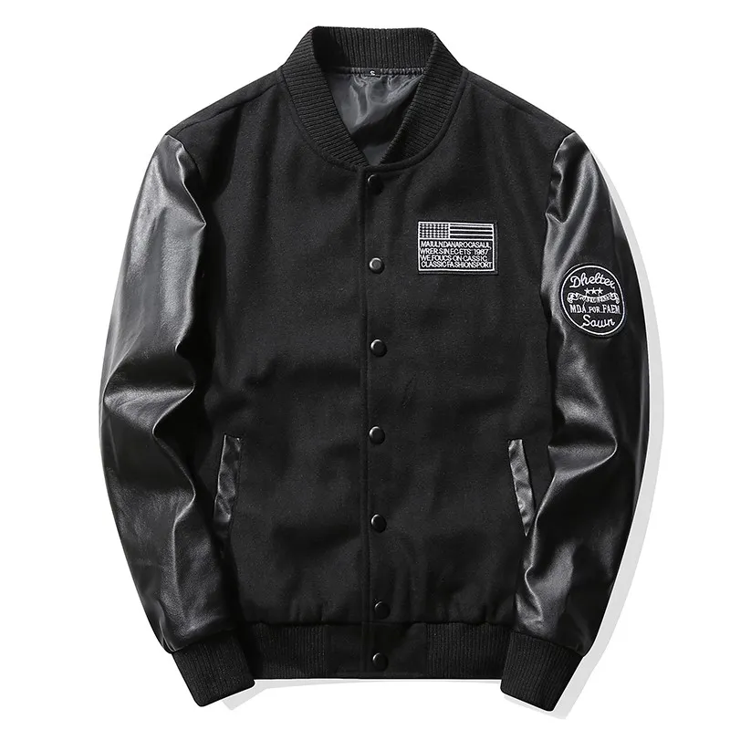 Seasons black baseball jacket discount