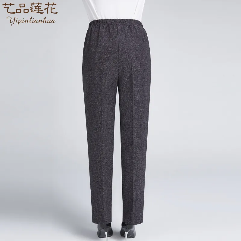 Nuevo Primavera Y Verano De 2019 Damas De Mediana Edad Y Viejas Pantalones  Casuales Pantalones De Cintura Elástica Pantalones Madre Gorda Ropa Grande  Yardas De 30,14 €