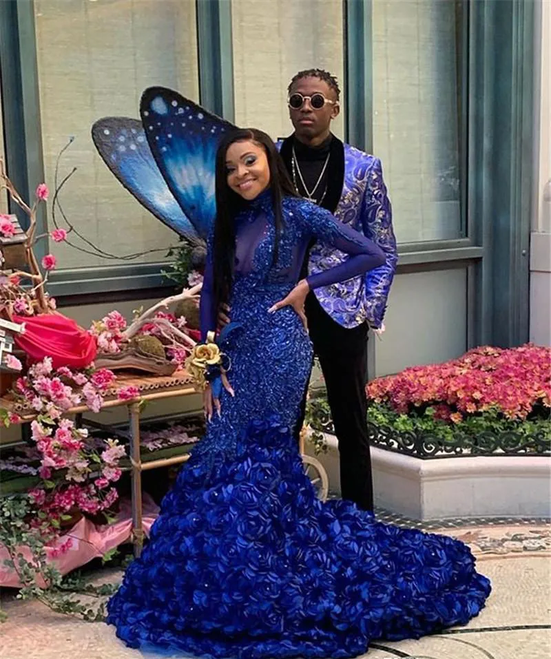 Blue floral prom dress shop