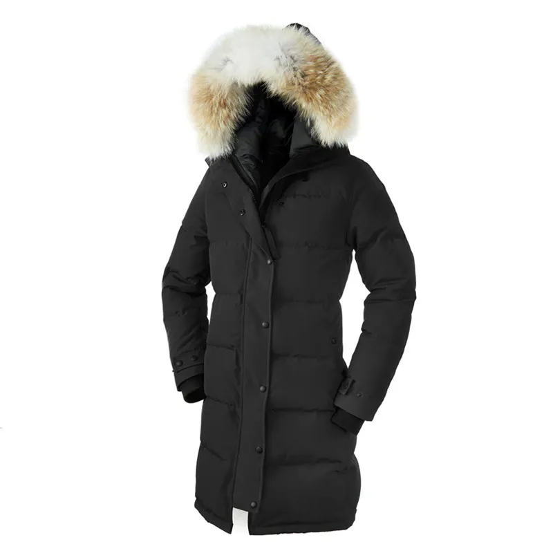 Hot Sale Classic Women Rossclair Parka High Quality Long Hooded Wolf Fur Fashion Warm Down Jacket Outdoor Warm Coat Xs-xxl