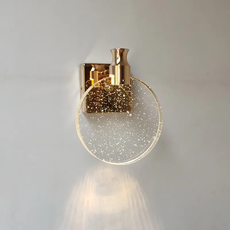 Minimalist Creative Bubble Crystal Wall Sconces Warm Glow for Living Room Bedroom and Bathroom