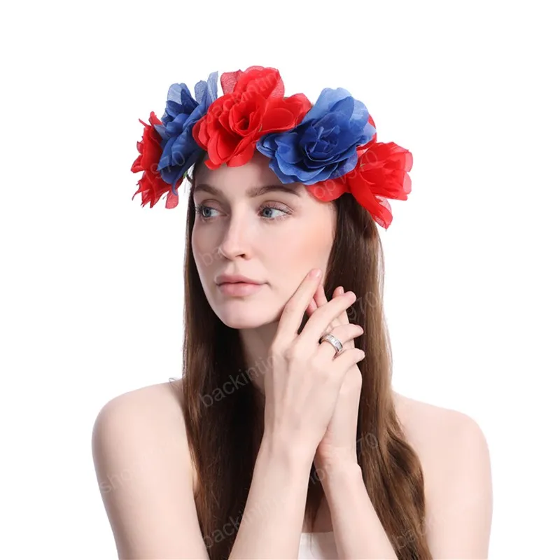 Big Flower Headband Wedding Flower Crown Boho Wreath Vine Garland Sweet Headpiece Beach Wianek Kwiateowy Bride Hair Tillbeh r