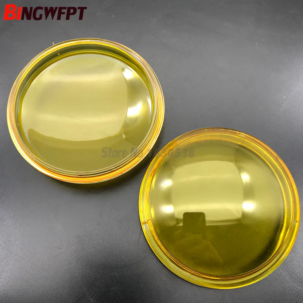 2pcs Round Diameter 90mm Fog Lamps Lights yellow Tempered Glass Anti-fog Glass For Nissan Quest Vampira Rogue Presage Tiida Versa NV200