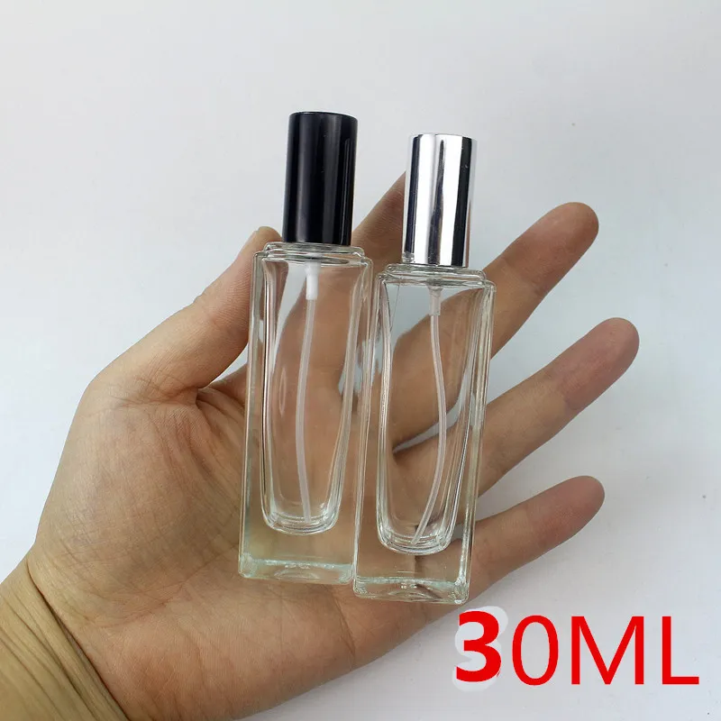 Haute qualité 30 ml verre transparent vaporisateur bouteille de parfum rechargeable atomiseur voyage bouteilles de parfum pour emballage cosmétique 300 PCS/lott