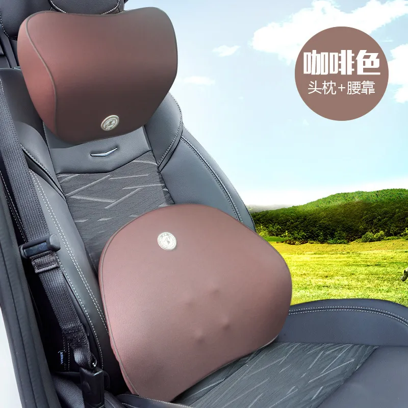 Conducteur conduite oreiller siège de voiture dos soutien lombaire appui-tête cou oreiller masseur coussin doux coussin dos douleur inférieure SH190713253e