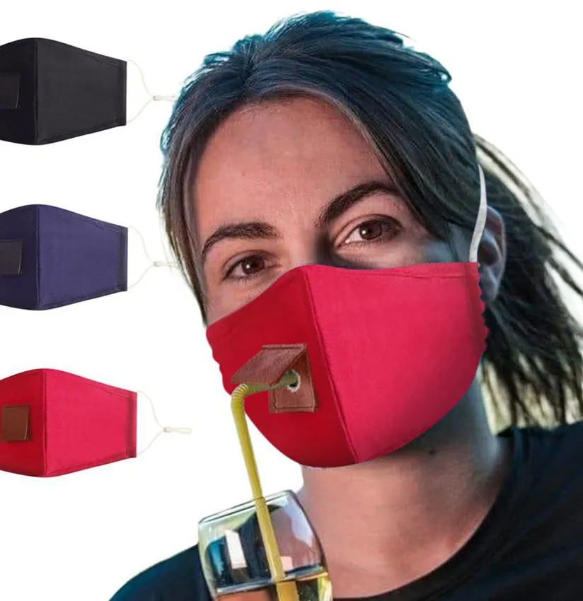 Mundloch Für Erwachsene Gesichtsmasken Masken: Baumwoll Trinkmaske