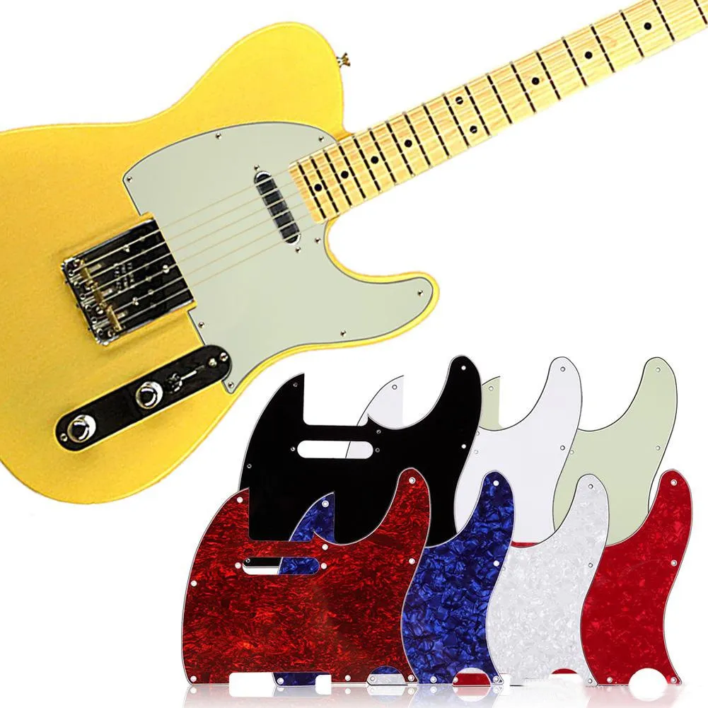 7 اللون القياسية الحجم 3 رقائق بيضاء pickguard ل tuff الكلب غيتار كهربائي متعدد الألوان 3ply agbed pearloid