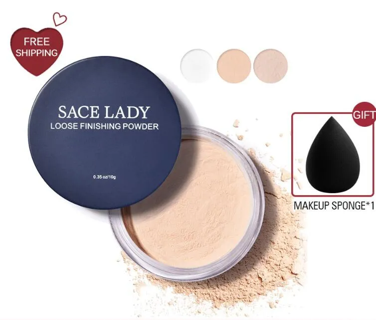 SACE KADIN Mineral Loose Setting Powder Yumuşak mat Finish Yağ kontrolü Yüz Pudrası