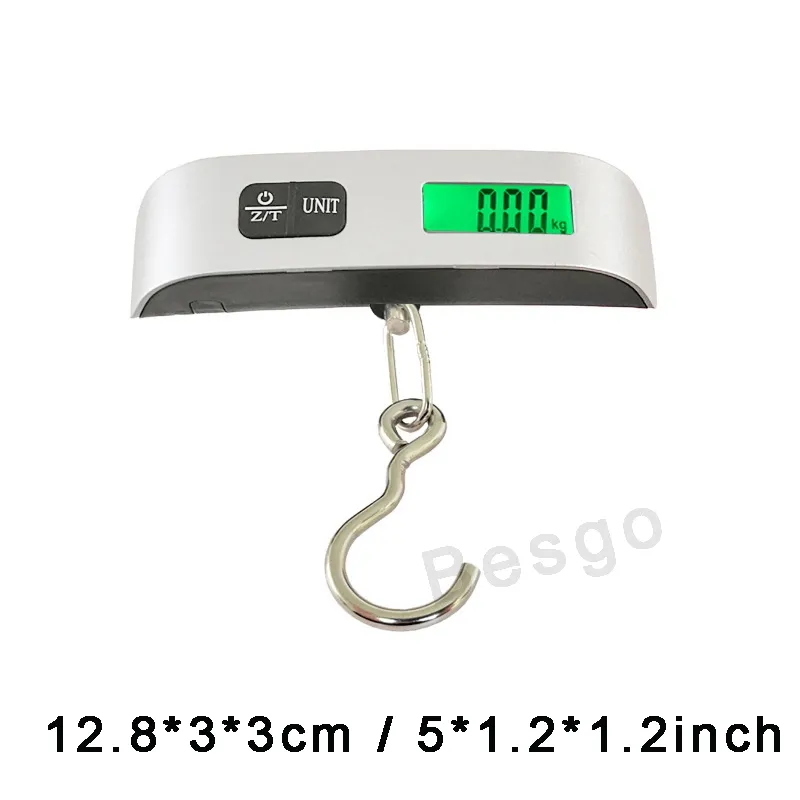 1pc 40kg/100g Lcd Digital Electronic Luggage Scale Portable Handheld Suitcase  Scale Fishing Hook Hanging Scale For Travel