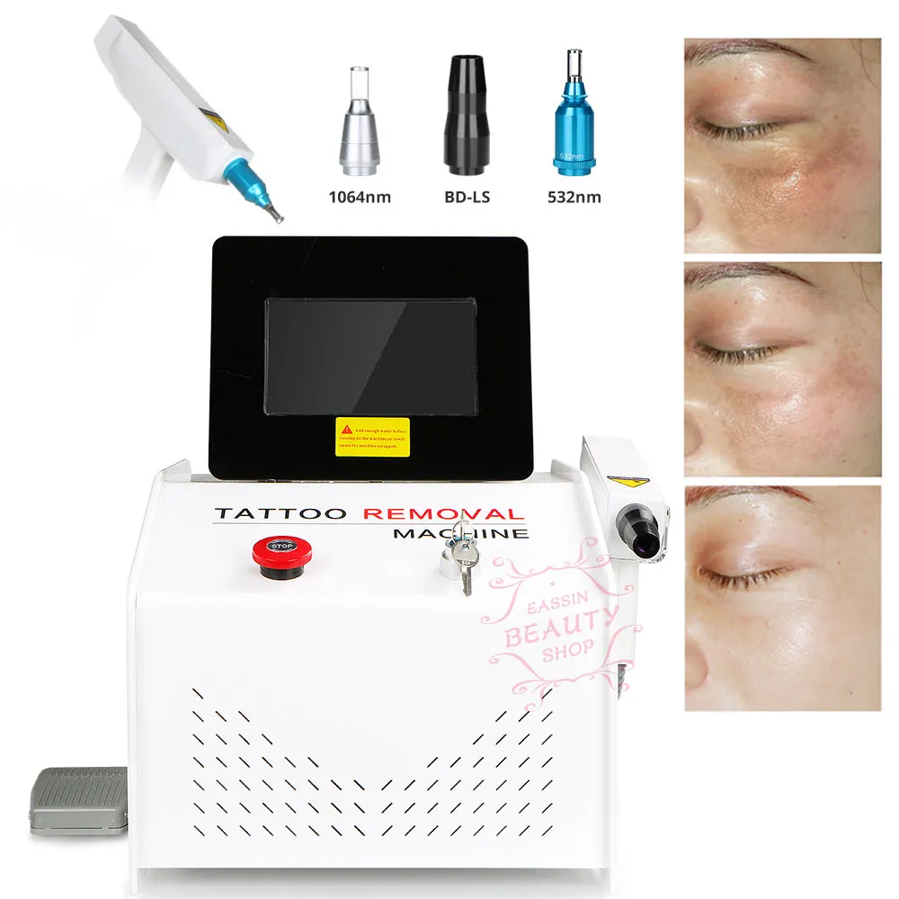 Nouveauté thérapie par la lumière chaude équipement d'élimination des taches de rousseur de tatouage 1064nm/532nm/1320nm Machine d'élimination des lèvres des sourcils