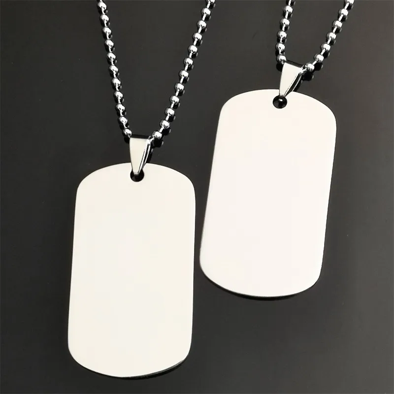 Blank Stainless Steel Pet Id Tags Personalized Dog Tags Cat Tags Engraved Front Back Bone Round Heart Shield Rectangle