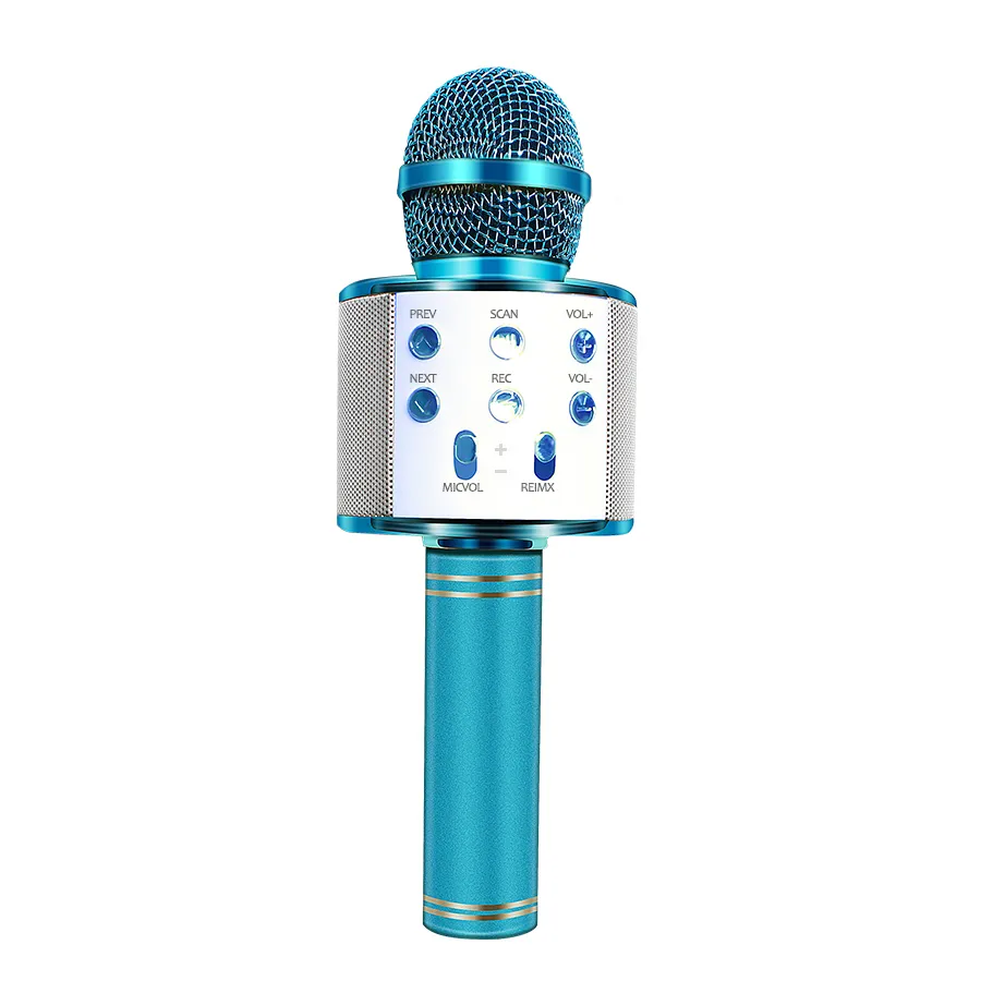 WS858 Microphone Bluetooth Wireless USB WS 858 Professional Speaker Consender Ktv Mobile Phone Player Mic Record Music