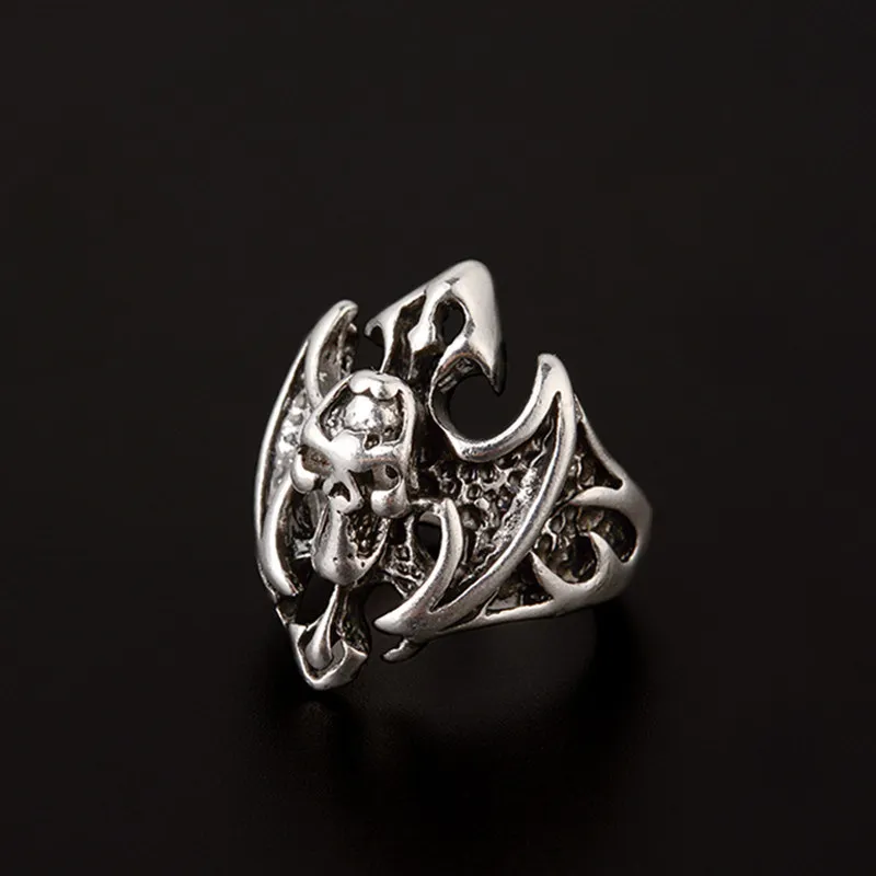 Skalle ring skelett rock punk unisex biker gotisk ring steampunk stor vintage manlig ond öga claw retro armor mode cool smycken halloween