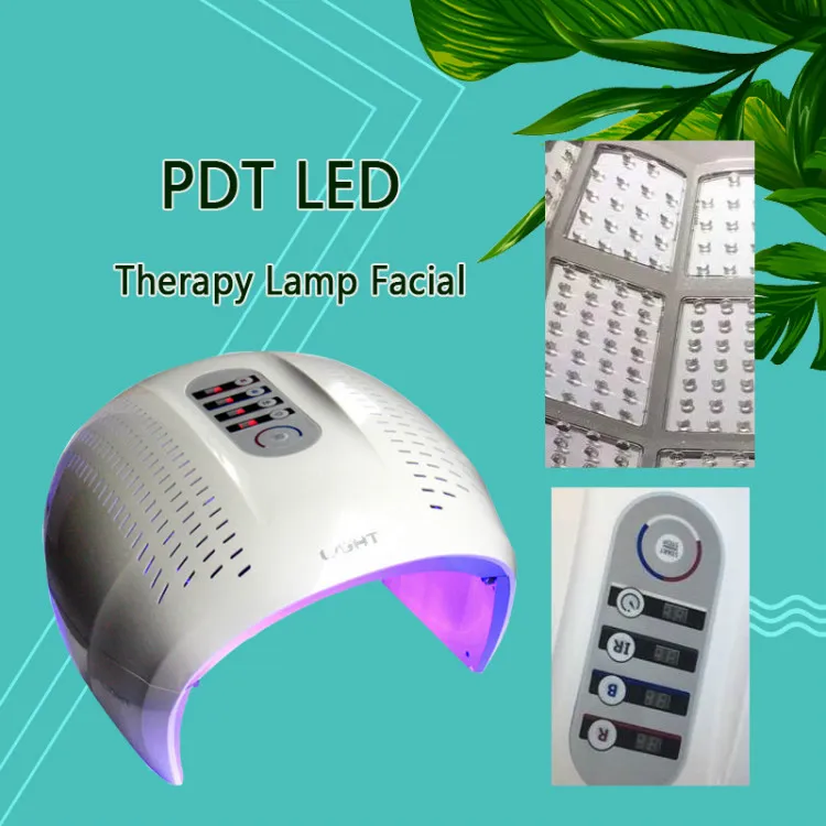 Opvouwbare 4 kleur LED gezichtsbehandeling fotonentherapie masker PDT huid Verjongingsgezicht Beauty Machine Licht CE/DHL