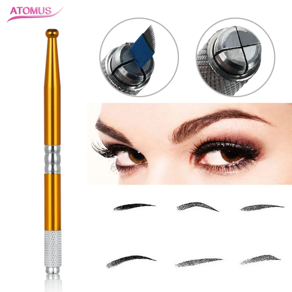 Eyebrow Microblading Manual Pen Alloy Tattoo Tool Approx. 4.92 × 0.39 × ...